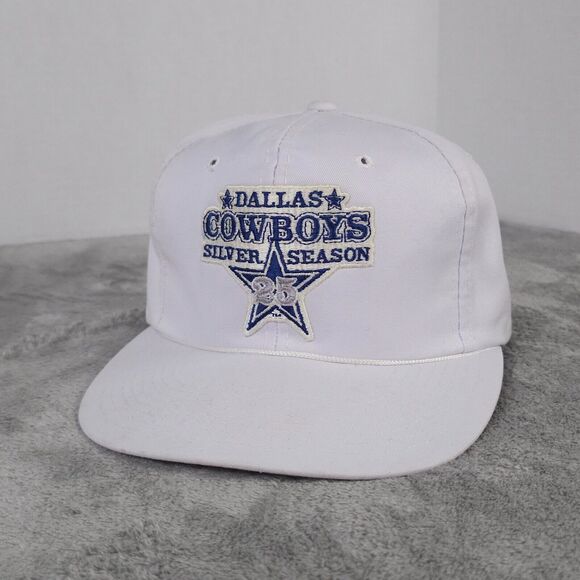Vintage 80s Dallas Cowboys Snapback Hat Sport Specialies Silver Season Rope Cord